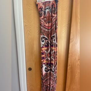 Long silky Strapless dress